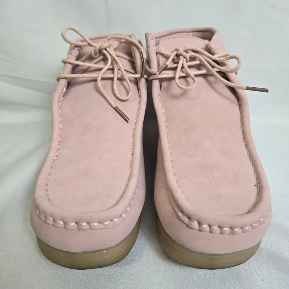 Amali Jason2 Desert Chukka Boot,‎ Lace Up Suede High Top, Pink Tan, Mens 7.5